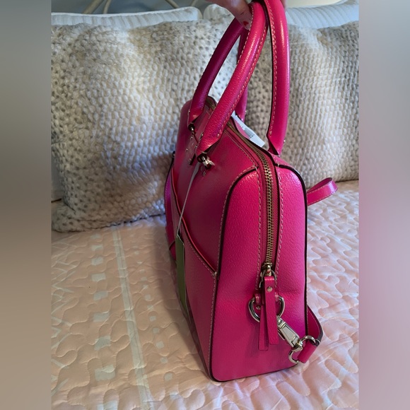 Kate Spade Pink Leather Laptop Satchel Bag and Dust Bag NWT - Picture 3 of 13